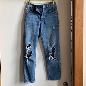 Wild Fable ripped high rise mom jean. Size 2.